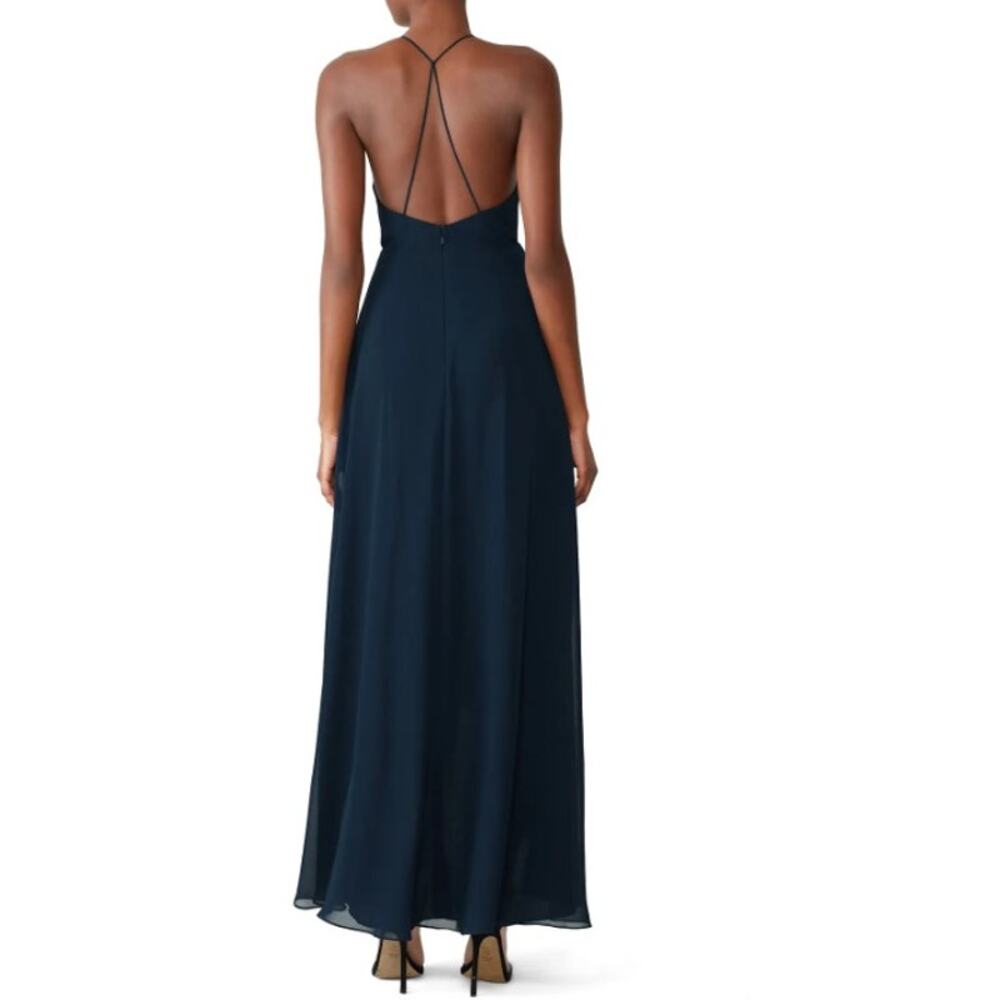 JENNY YOO COLLECTION Navy Blue Farrah Bridesmaids Gown Dress Fully Lined Size 10 - Picture 11 of 12